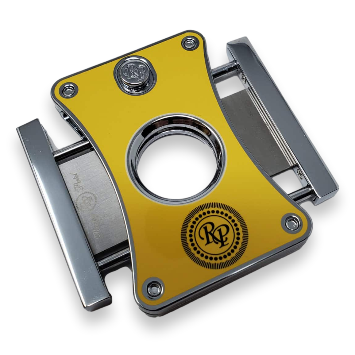 Rocky Patel Diamond Series Guillotine Double-Blade Cigar Cutter - Yellow - Interior Front