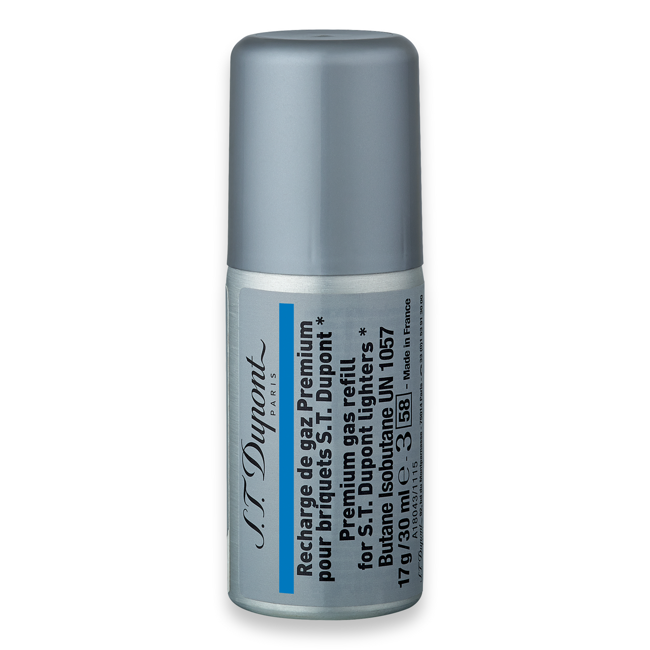 S.T. Dupont Blue 30ml Cigar Lighter Fuel Refill - 12-Pack - Exterior Front