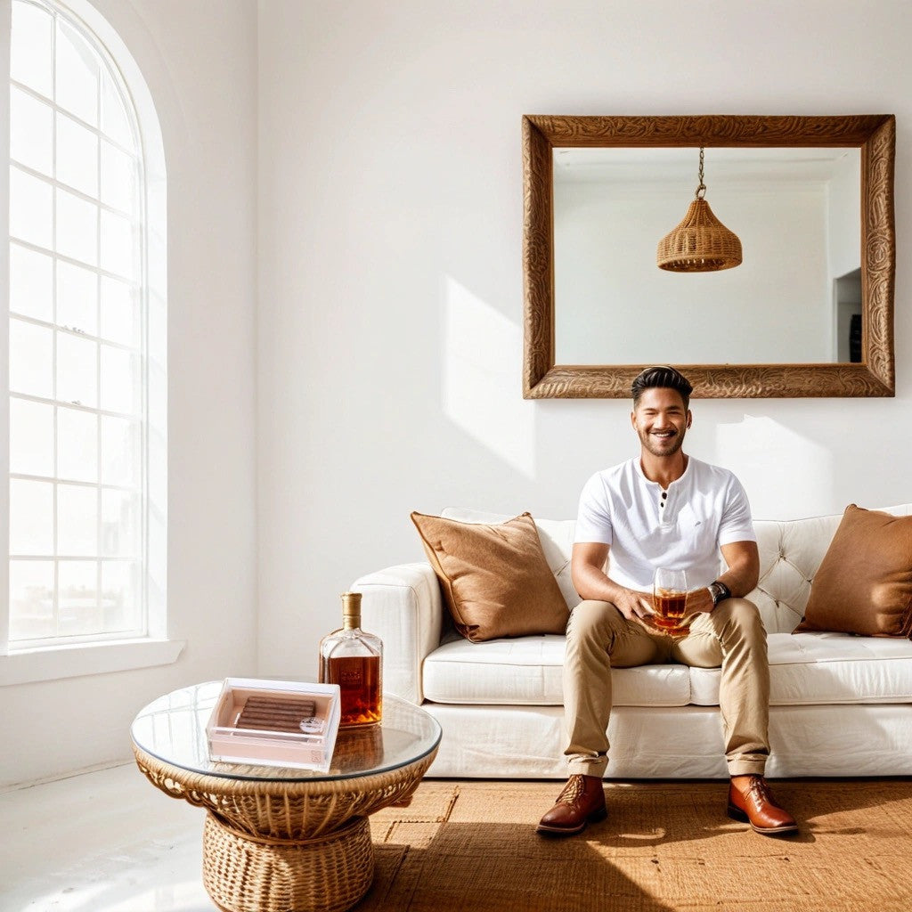 Small Acrylic 20-Cigar Humidor Powered by Boveda - Use at Home