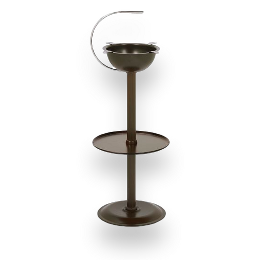 Stinky Cigar Metal 4-Cigar Floor Ashtray - Black - Exterior Front