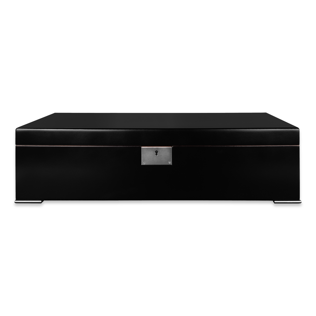 Humidor Supreme Valentino Noir 250-Cigar Desktop Humidor - Front Closed Lid
