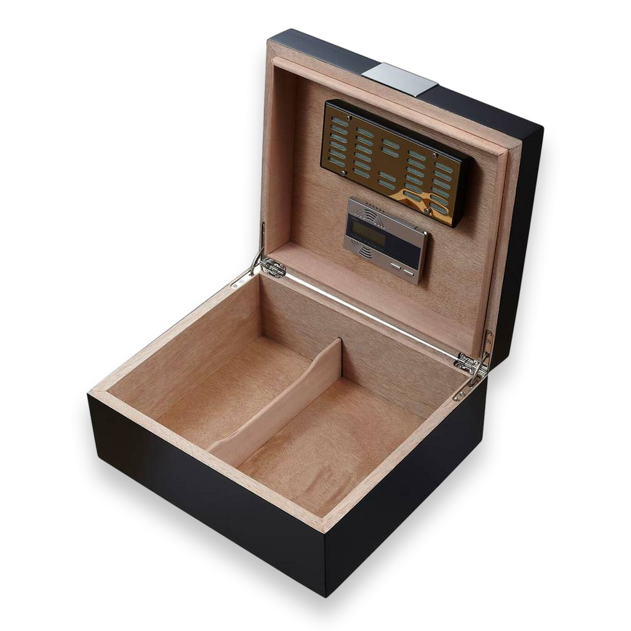 Visol Marcus Black Matte 50-Cigar Desktop Humidor - Interior