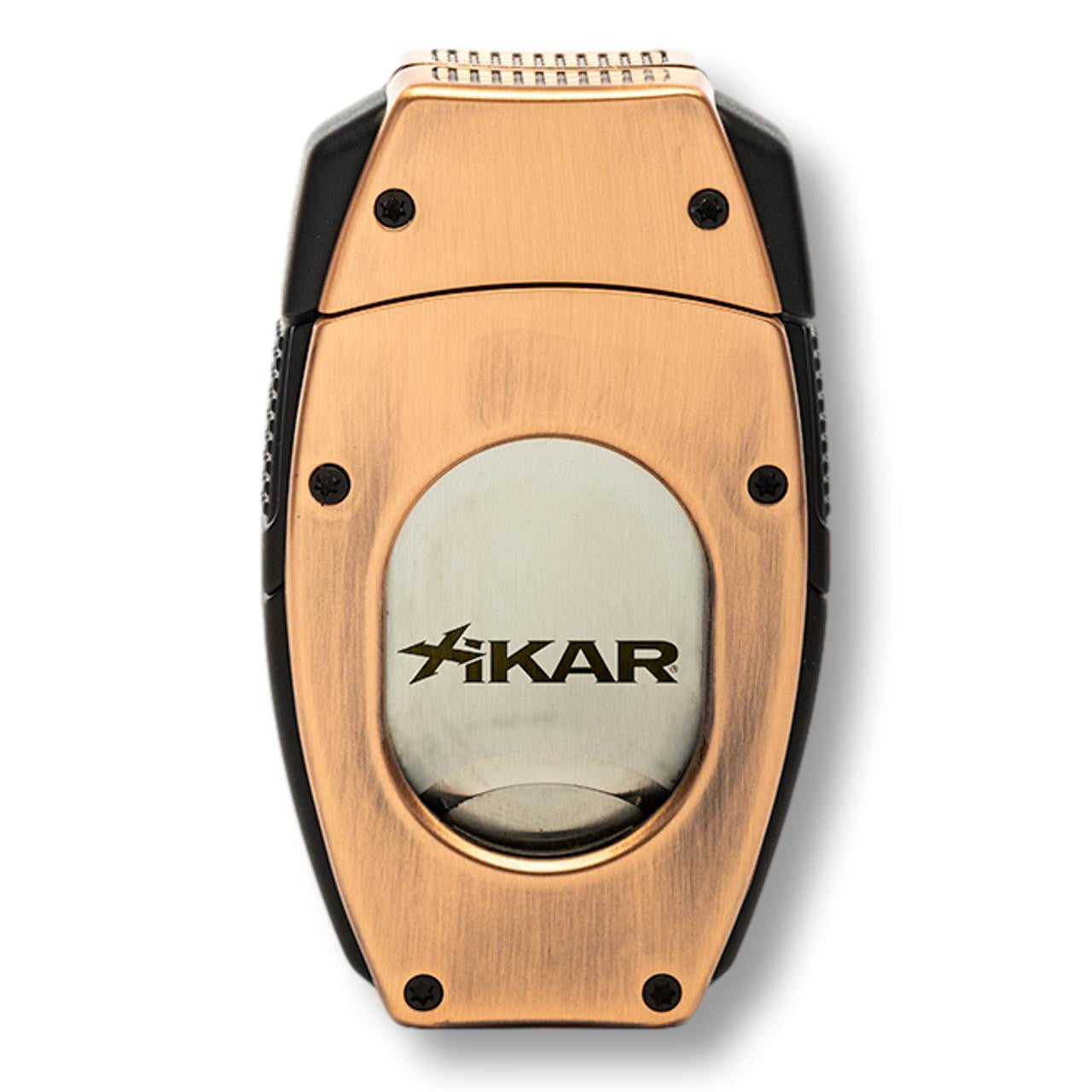 Xikar Flip Dual Straight & V-Cut Cigar Cutters - Bronze - Back Side