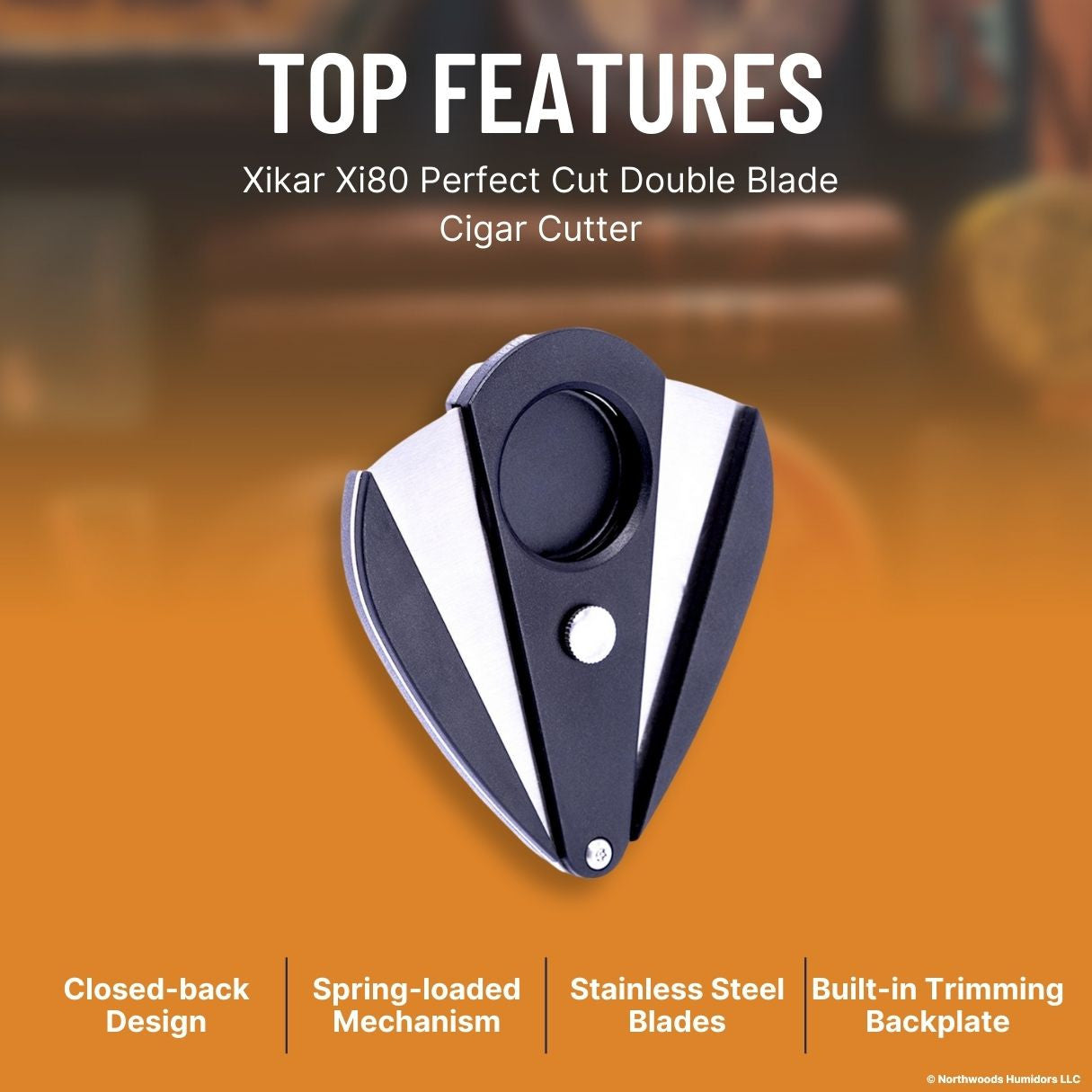 Xikar Xi80 Perfect Cut Double Blade Cigar Cutter - Top Features