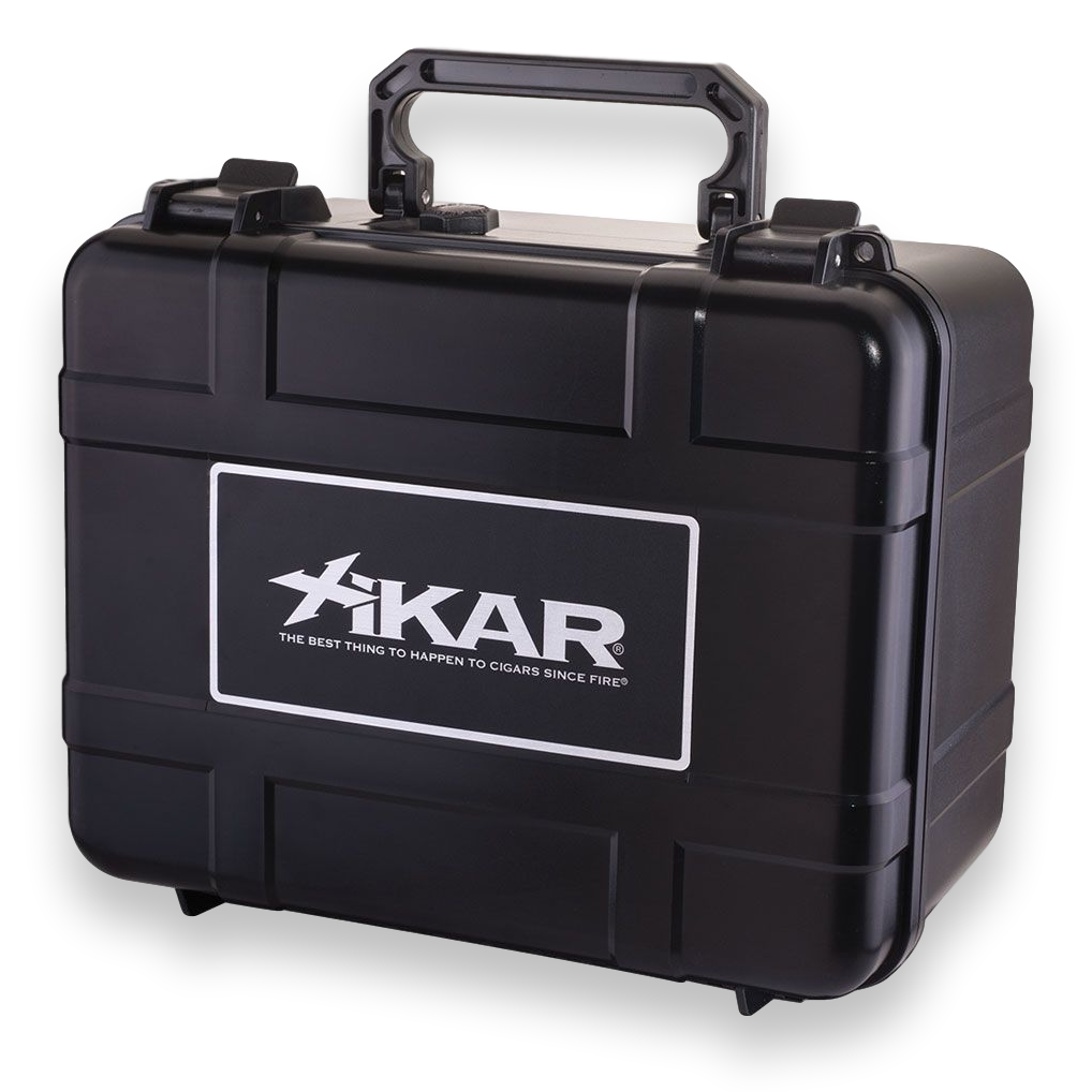 Xikar 60-Cigar Travel Humidor - Black - Exterior Front