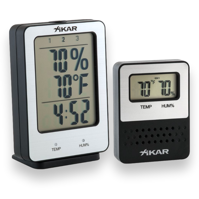 Xikar Purotemp Wireless Hygrometer - Base Unit with 1 Remote Sensor - Exterior Front
