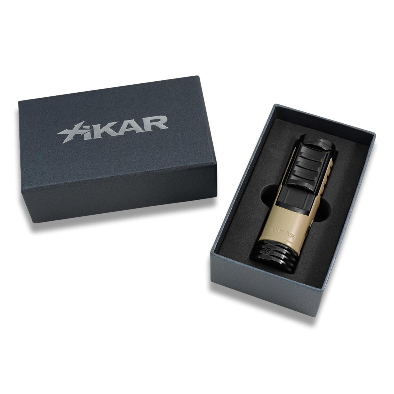 Xikar Tactical 1 Torch Flame Single Jet Cigar Lighter - Flat Dark Earth  - Box