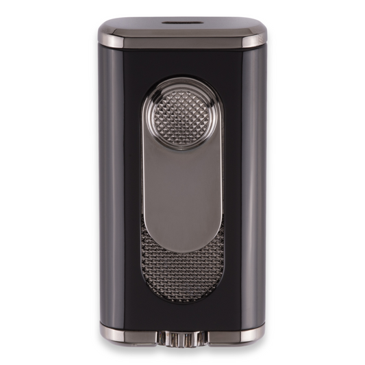 Xikar Verano Flat Torch Flame Cigar Lighter - Black - Exterior Front