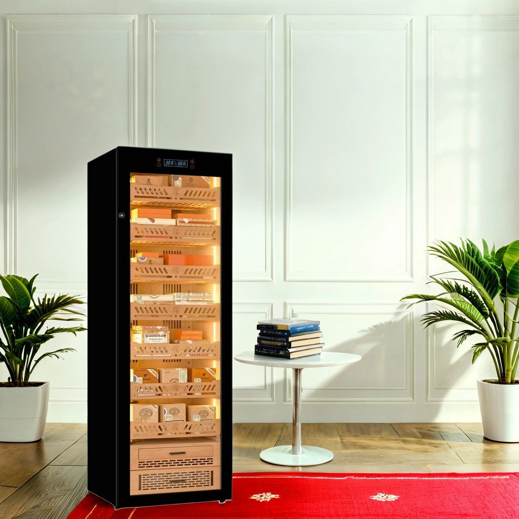 Yohtron YC-448 Premium Series Classic Black 2300-Cigar Electric Humidor - Lifestyle