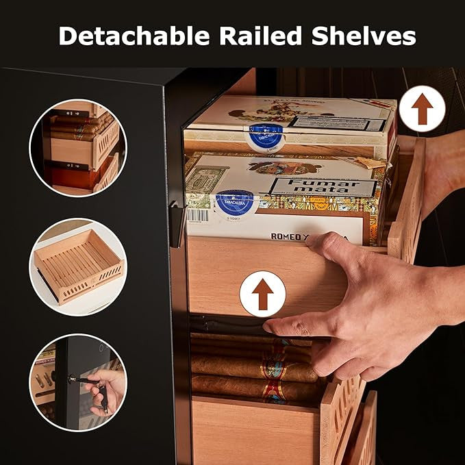 Yohtron YC-448 Premium Series Classic Black 2300-Cigar Electric Humidor - Feature