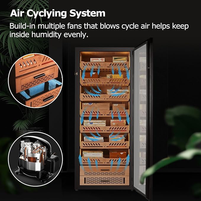 Yohtron YC-448 Premium Series Classic Black 2300-Cigar Electric Humidor - Feature