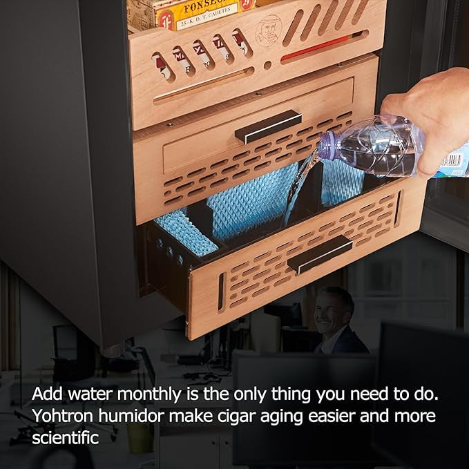 Yohtron YC-88 Premium Series Classic Black 450-Cigar Electric Humidor - Feature