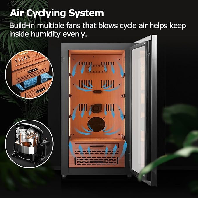 Yohtron YC-88 Premium Series Classic Black 450-Cigar Electric Humidor - Feature