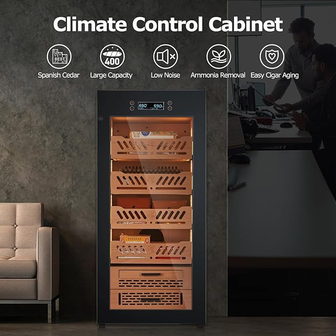 Yohtron YC-88 Premium Series Classic Black 450-Cigar Electric Humidor - Feature