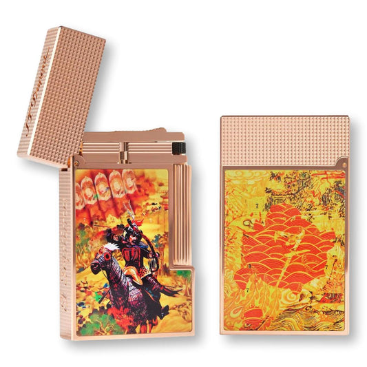 El Septimo S.T. Dupont Line 2 Ping Double Soft Flame Cigar Lighters - The Yao - Main Image - Front and Back Details
