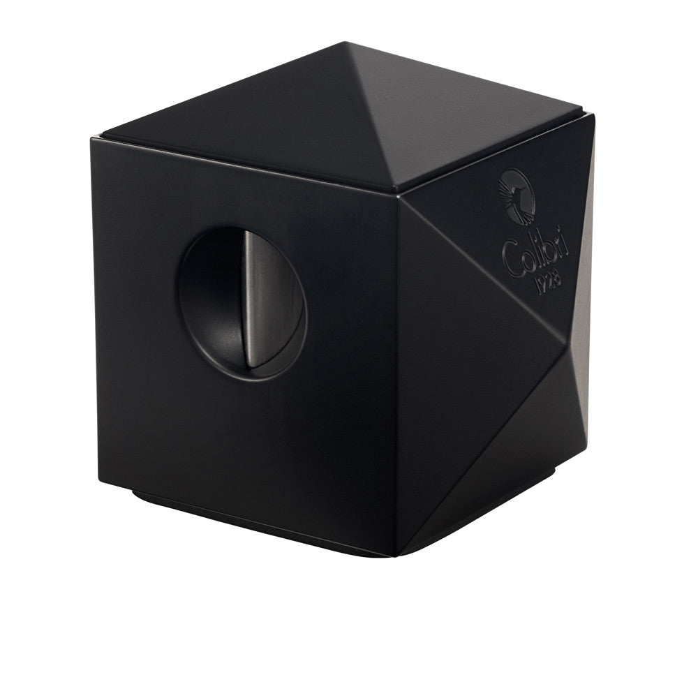 Colibri Quasar Two-in-One Desktop Cigar Cutter - Black - Exterior Front