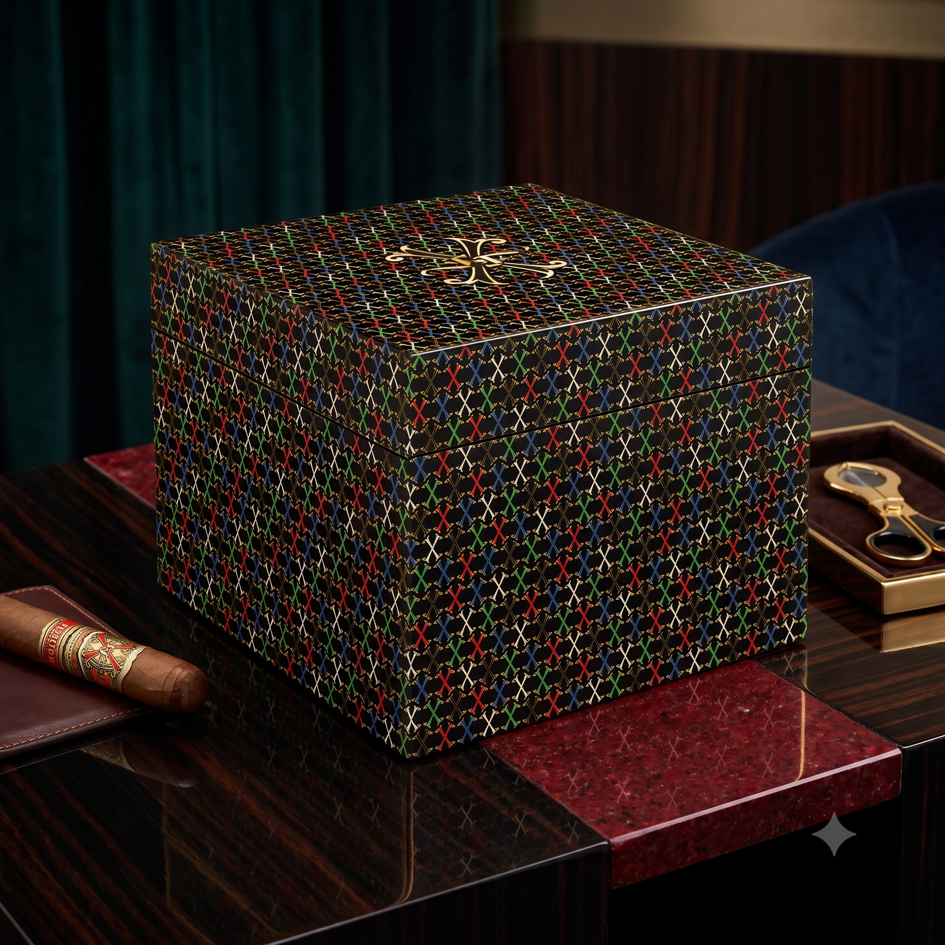 S.T. Dupont Fuente OpusX 60 -Cigar Humidor  - Lifestyle Image