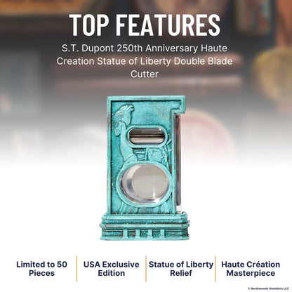 S.T. Dupont 250th Anniversary Haute Creation Statue of Liberty Double Blade Cutter - Top FeaturesImage