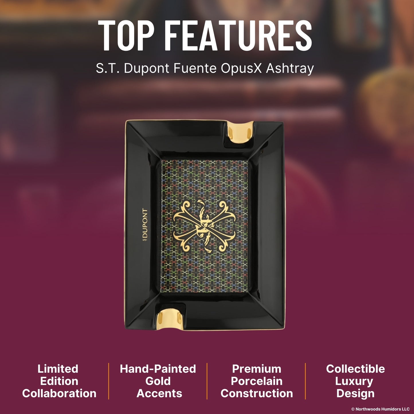 S.T. Dupont Fuente OpusX Ashtray - Top Features Image