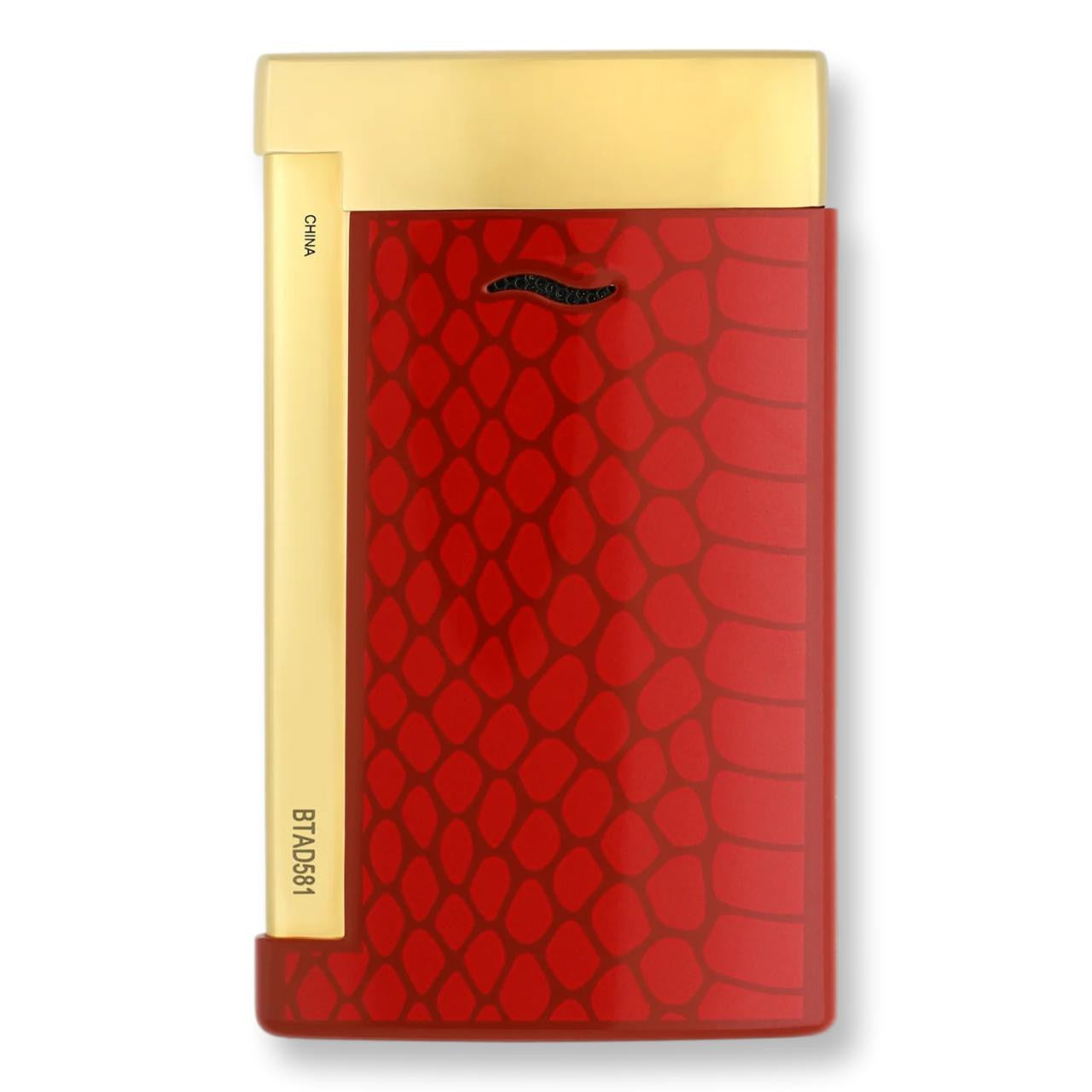 S.T. Dupont Year of the Snake Slim 7 Torch Flame Cigar Lighters - Red - Back Side