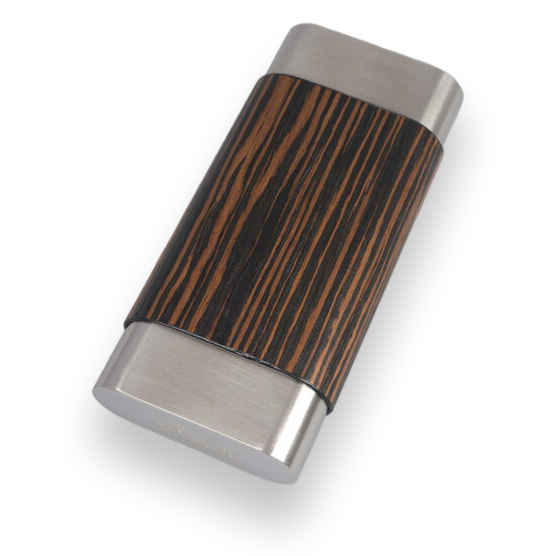 Visol Terran Wood and Metal 3-Finger Cigar Cases