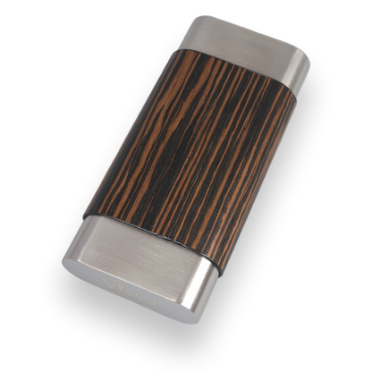 Visol Terran Wood and Metal 3-Finger Cigar Cases