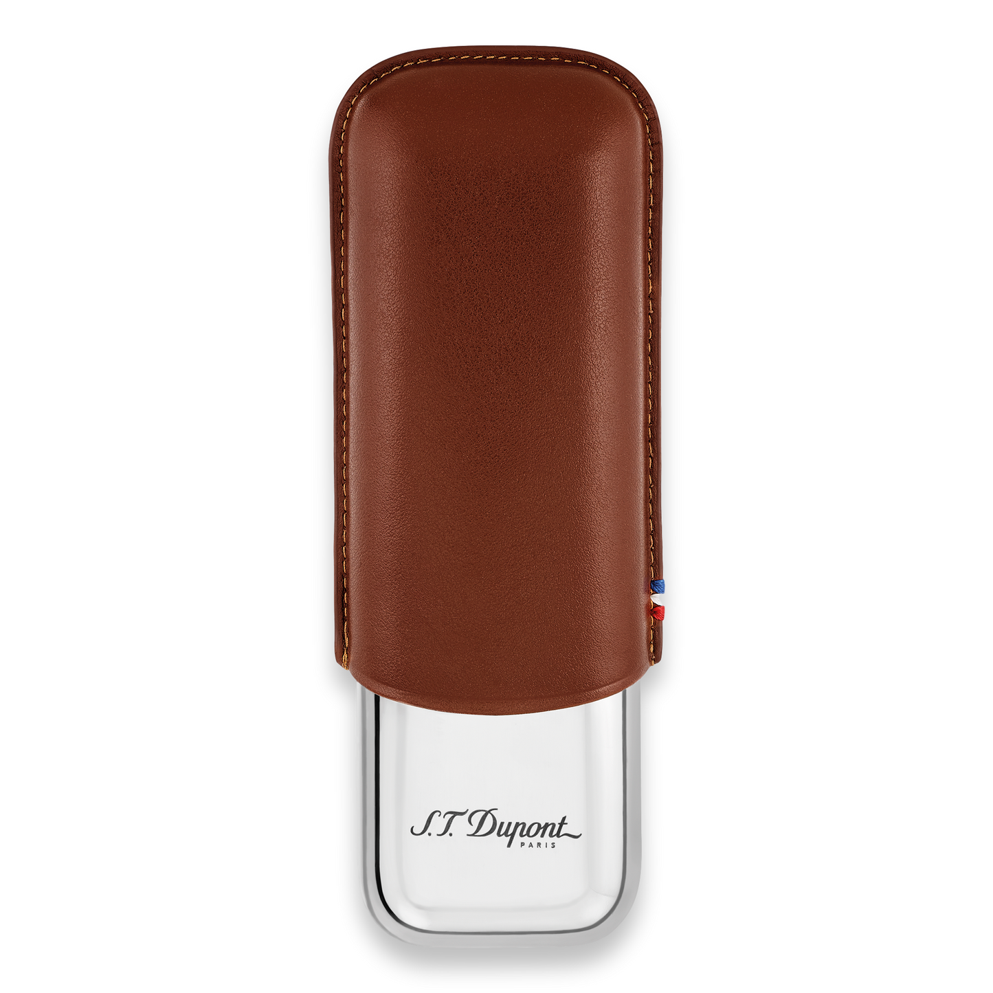 S.T. Dupont Leather and Metallic Double Cigar Case