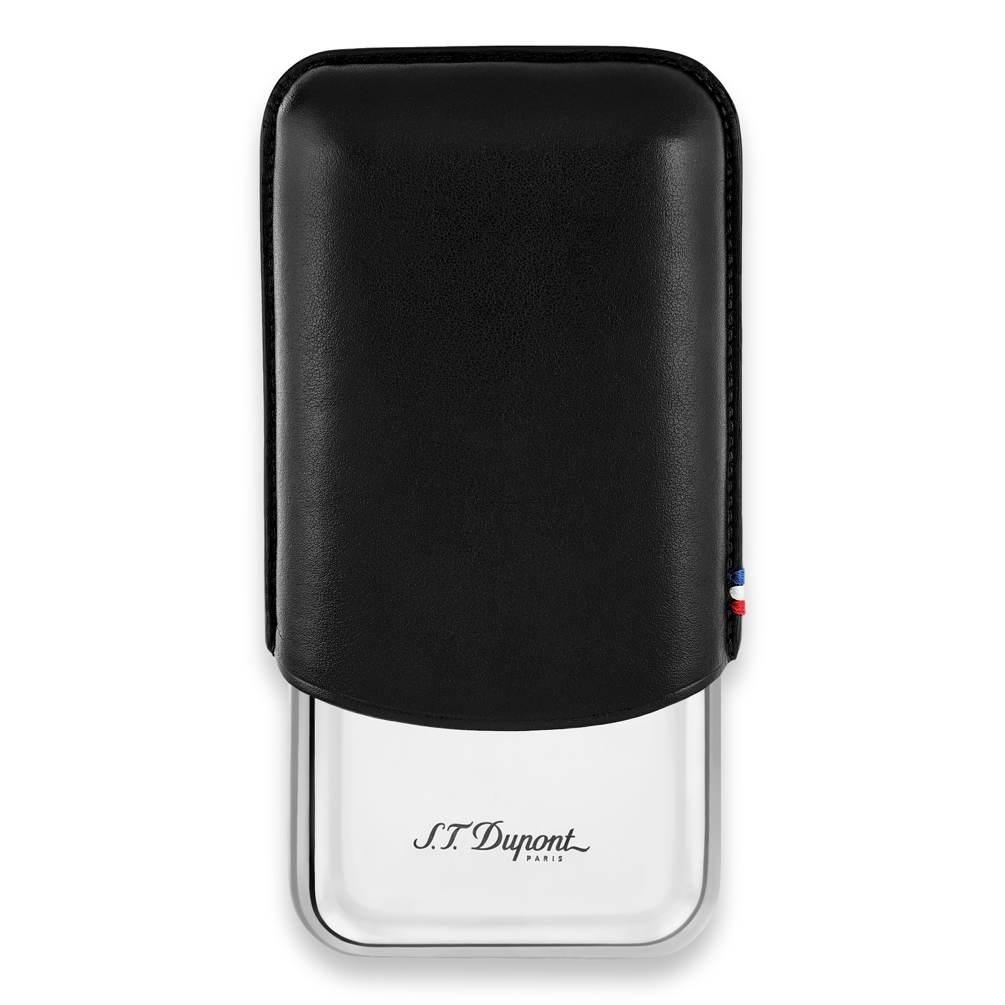 S.T. Dupont Leather and Metallic Triple Cigar Case