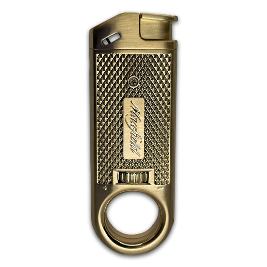 Maxfield Slim Diamond Soft Flame Cigar Lighters - Gold - Exterior Front