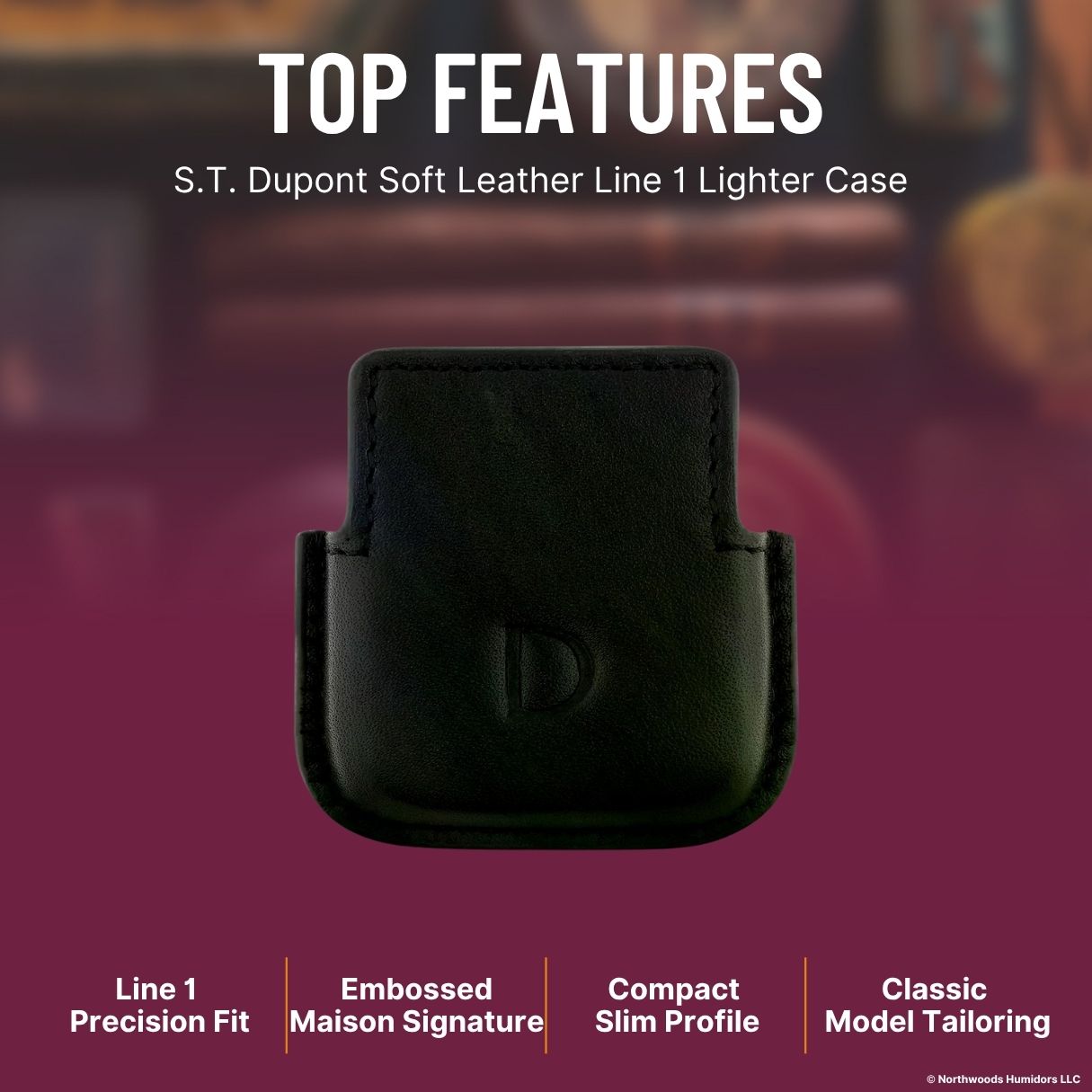 S.T. Dupont Soft Leather Line 1 Lighter Case - Top Features Image