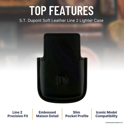 S.T. Dupont Soft Leather Line 2 Lighter Case - Top Features Image 