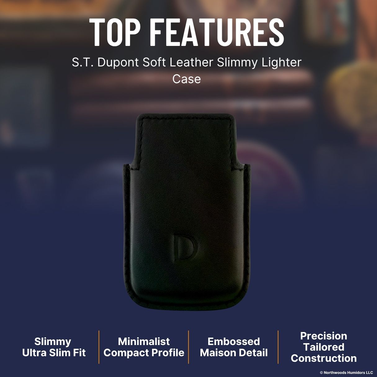S.T. Dupont Soft Leather Slimmy Lighter Case - Top Features Image 