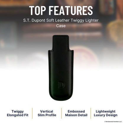 S.T. Dupont Soft Leather Twiggy Lighter Case - Top Features Image