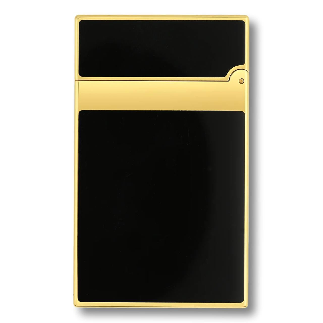 S.T. Dupont Lacquer Line 2 Double Soft Flame Cigar Lighter - Black Lacquer and Gold - Backside
