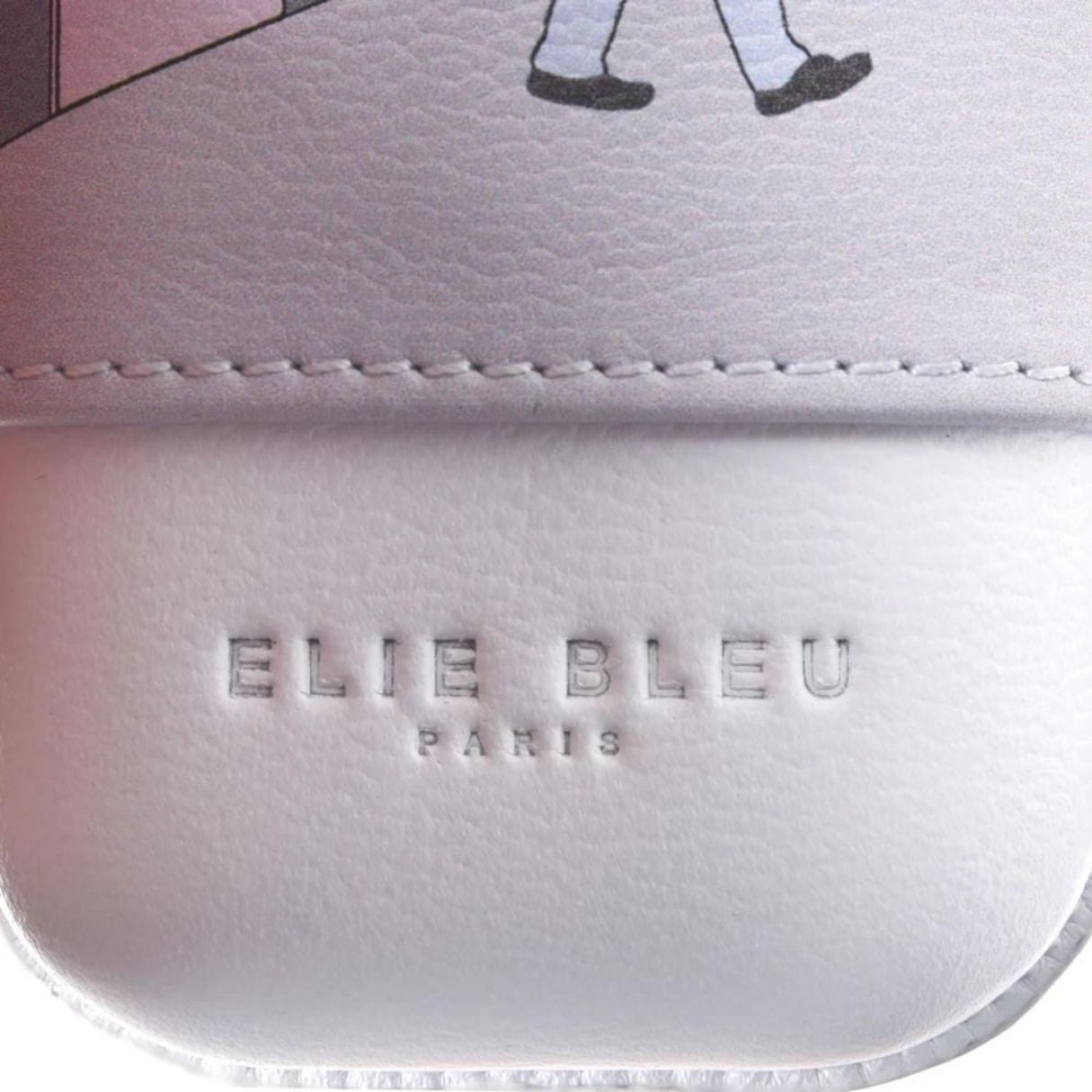 Elie Bleu Casa Cubana Leather 2-Finger Soft Cigar Case - Brand Engraving Details