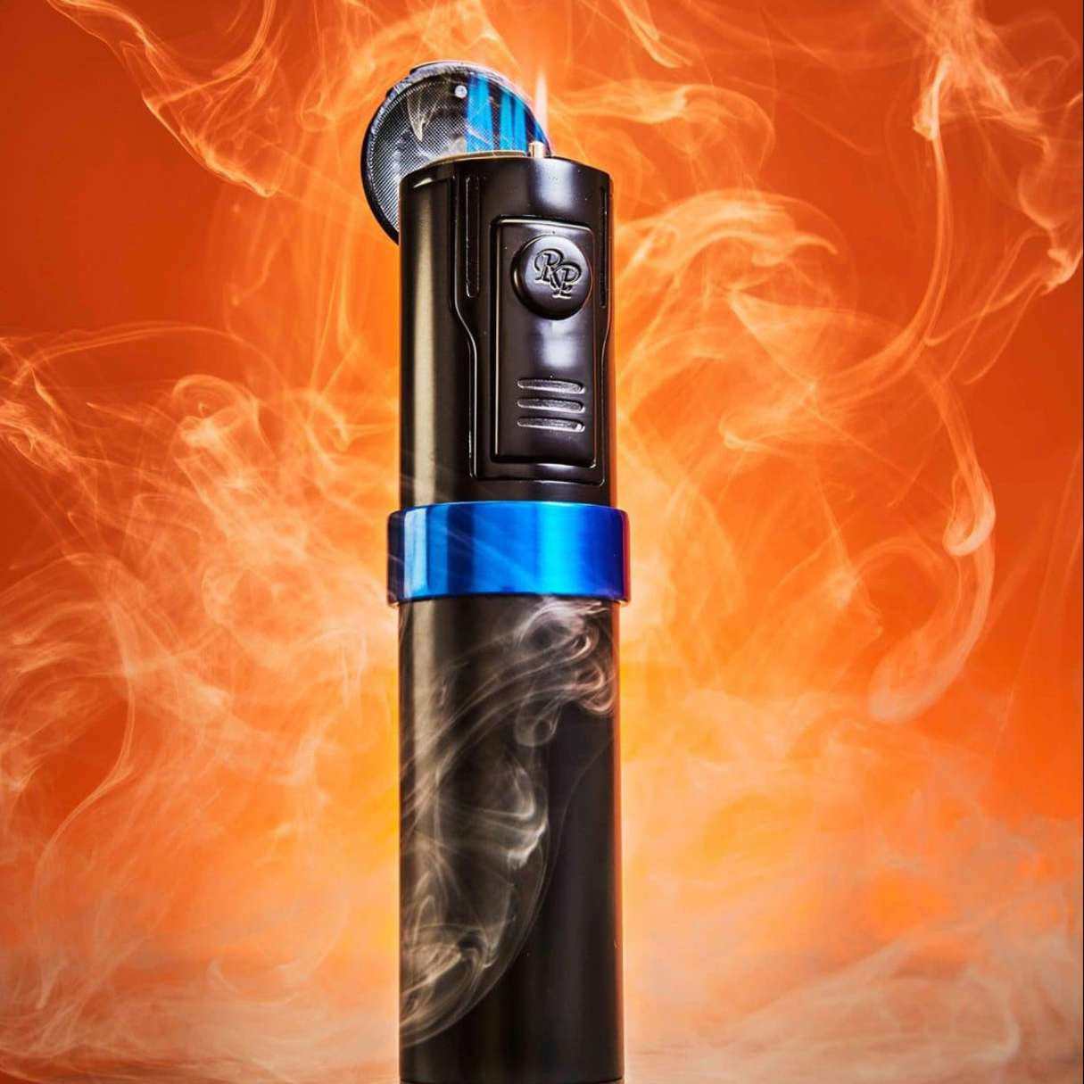 Rocky Patel Diplomat II Torch Flame Five Jet Tabletop Cigar Lighter - Thin Blue Line - Main Image