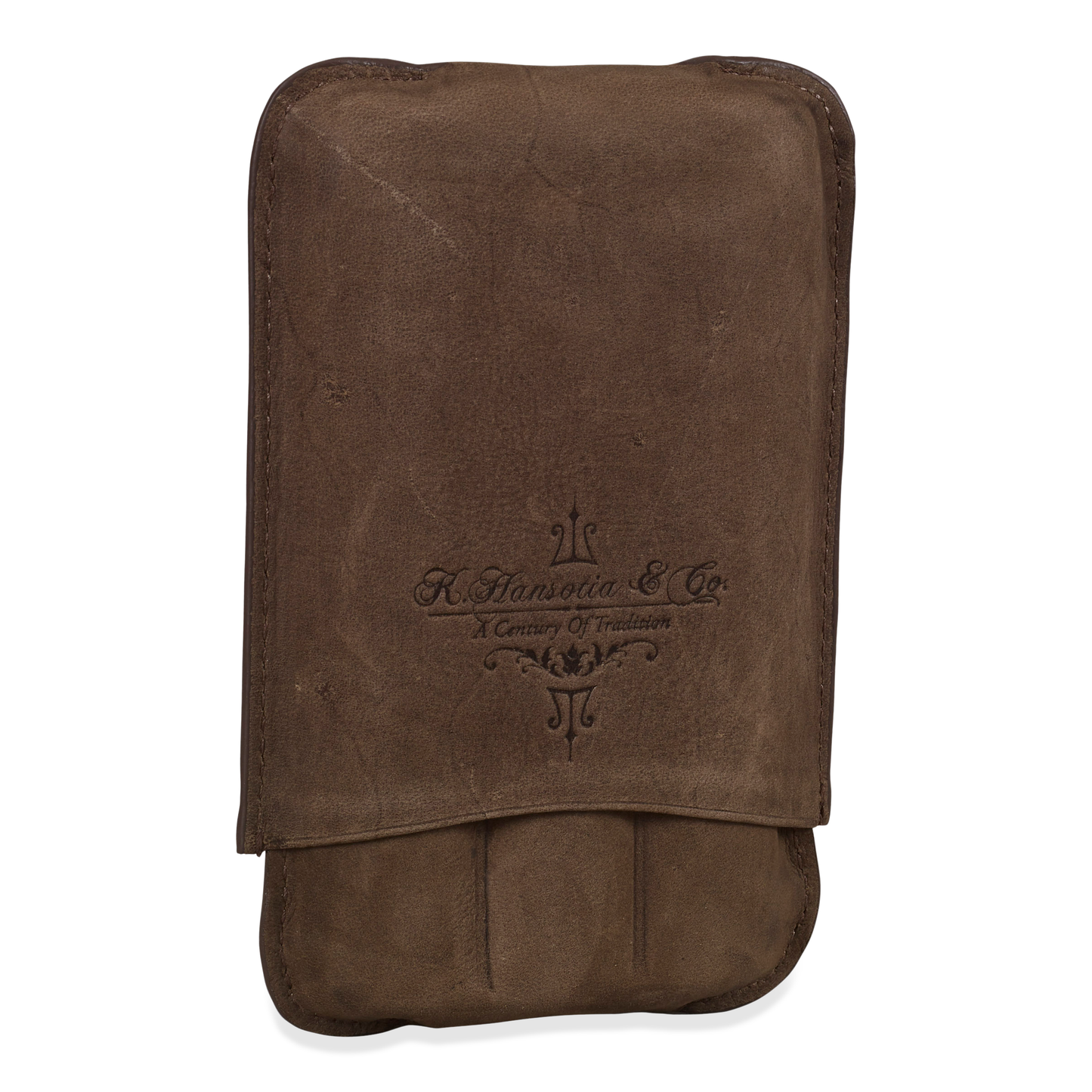 Gurkha Leather 3-Finger Cigar Case