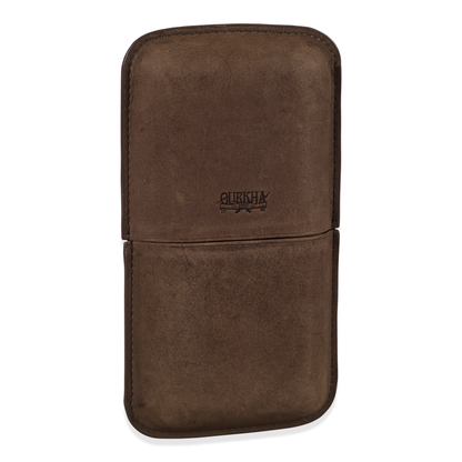 Gurkha Leather 3-Finger Cigar Case