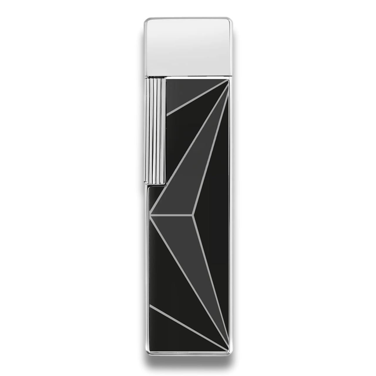 S.T. Dupont Fire X Twiggy Torch Flame Single Jet Cigar Lighter - Black & Chrome - Back