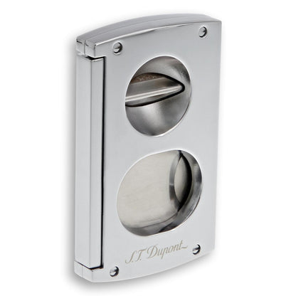 S.T. Dupont Double-Blade Cigar Cutters - Chrome -Right Facing