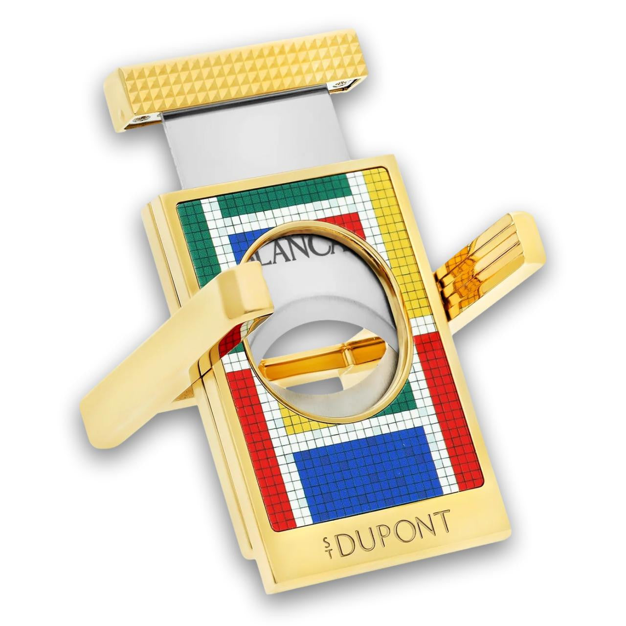 S.T. Dupont Casablanca Guillotine Double-Blade Cigar Cutter with Stand - Cutter Open