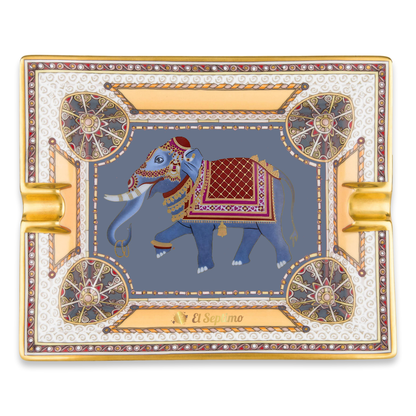 El-Septimo Safari Collection Ceramic 2-Cigar Ashtrays