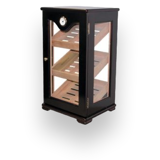 Quality Importers Mahogany 75 Cigar Humidor Cabinet Display