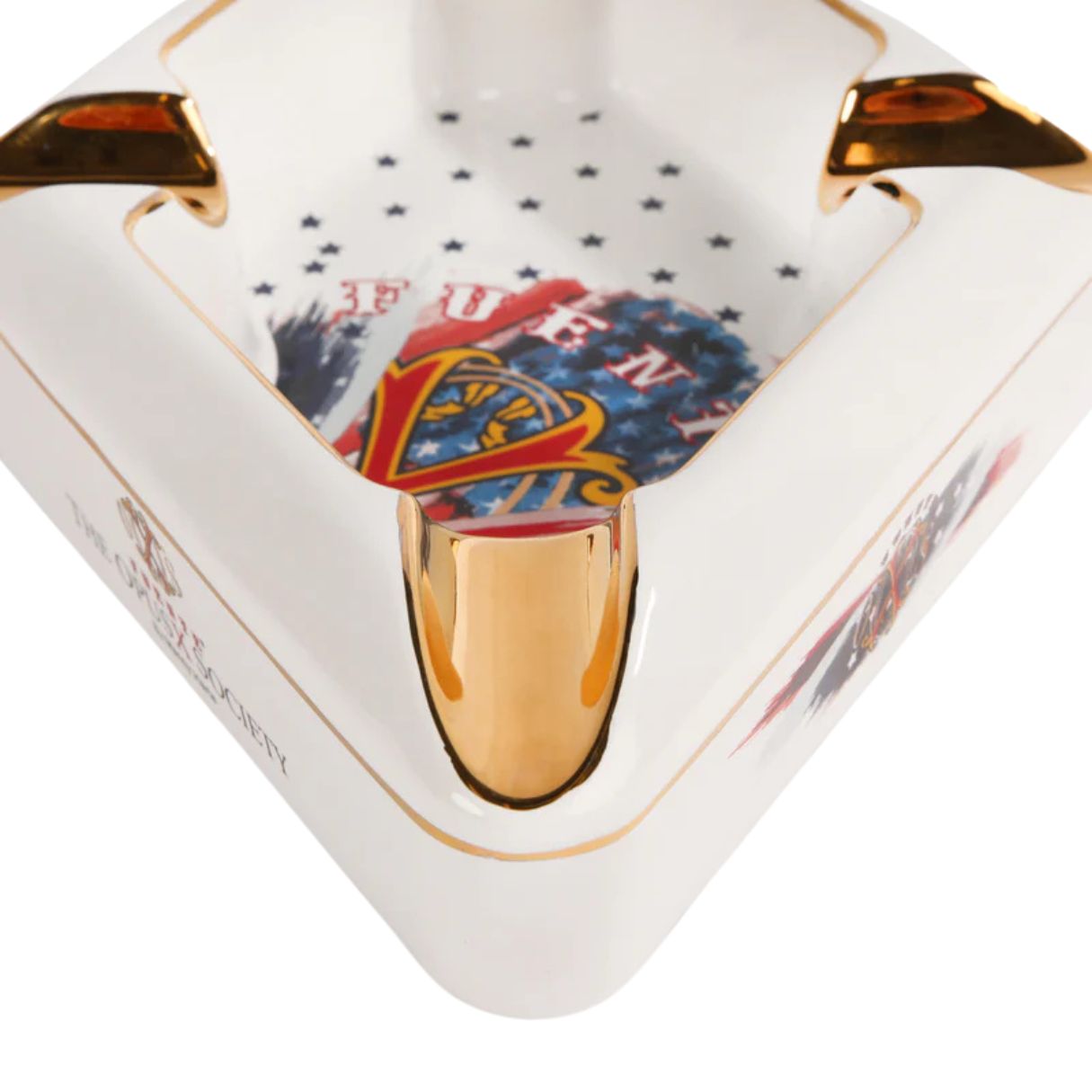 OpusX Society 1776 Ceramic 4-Cigar Ashtray