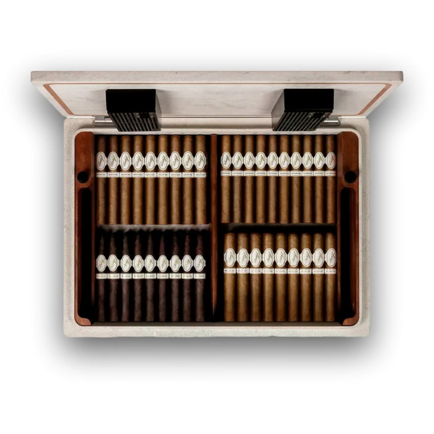 Davidoff Monolith 120-Cigar Desktop Humidor - Top View