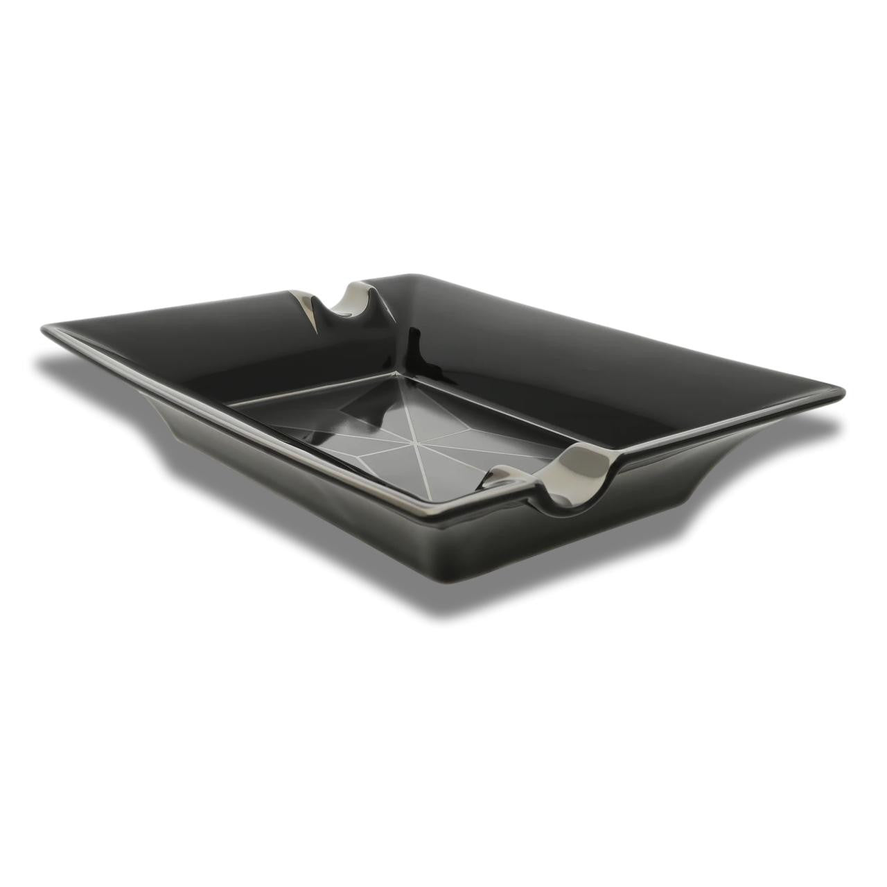 S.T. Dupont Fire X Large 2-Cigar Porcelain Ashtray