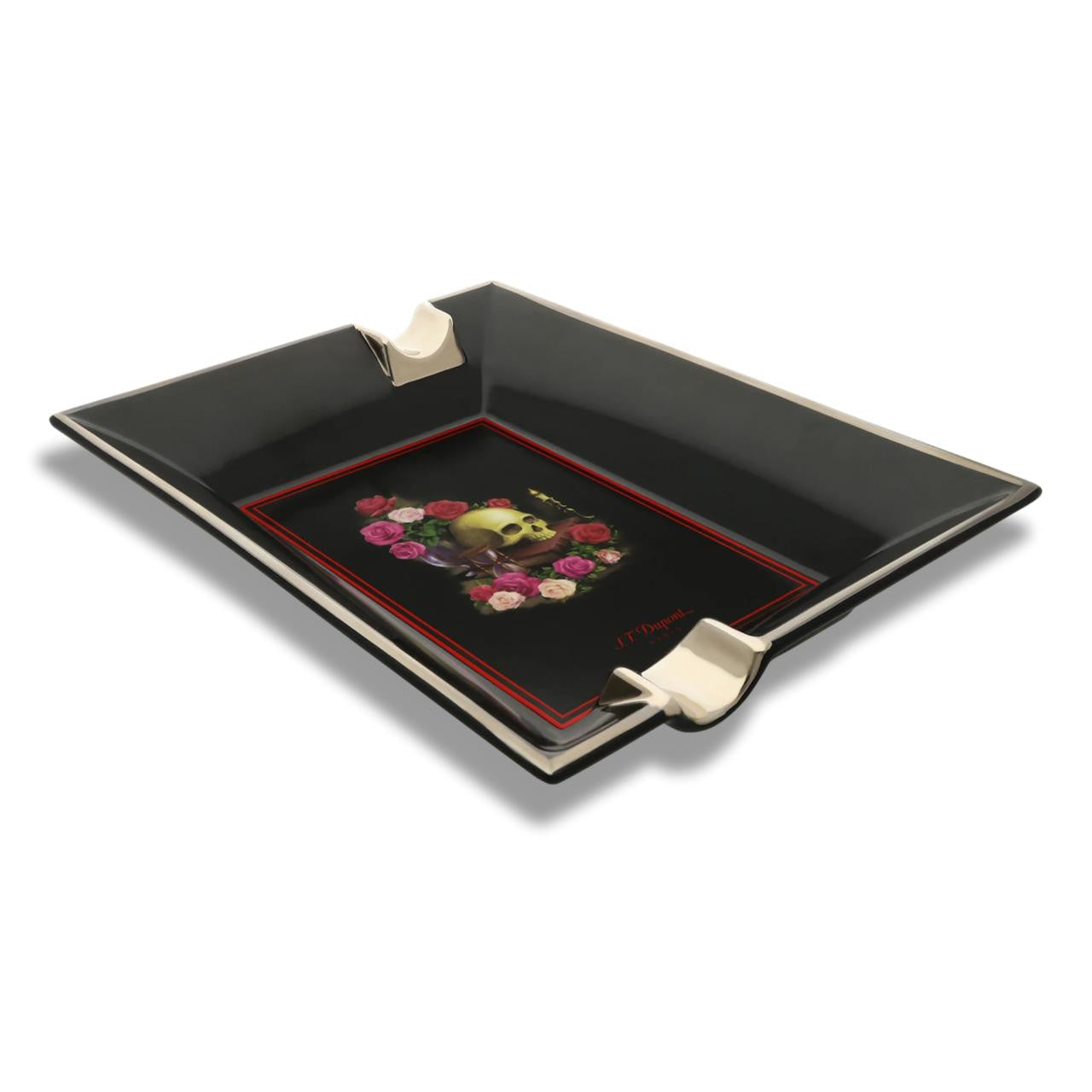 S.T. Dupont Memento Mori Large 2-Cigar Porcelain Ashtray