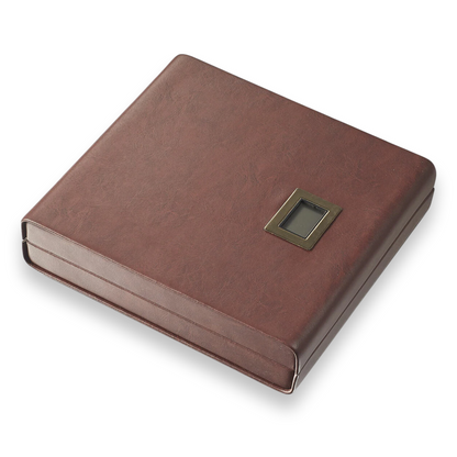 Visol Madrid 18-Cigar Desktop Humidors with Embedded Digital Hygrometer