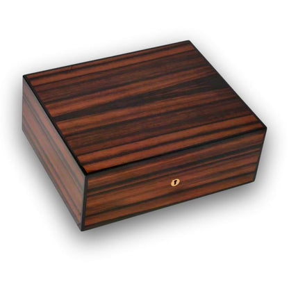 Elie Bleu Macassar Ebony Classic Wood 50-300 Cigar Desktop Humidor