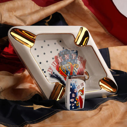 OpusX Society 1776 Ceramic 4-Cigar Ashtray